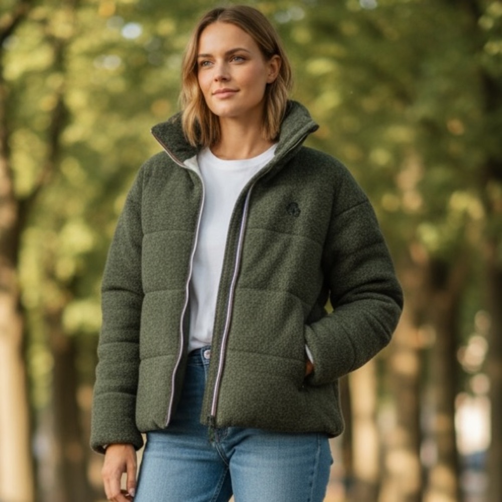 NWT‎ Four Laps Women’s Down Filled Reversible Sherpa Puffer Jacket Winter Warm